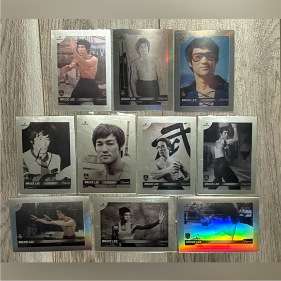10 Bruce Lee Dragon 2024 Silver Chrome Refractor MMA Movie Cards BV $100 - Picture 1 of 1